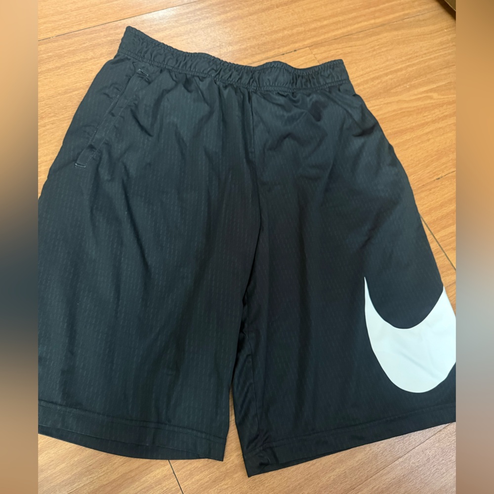 Nike Black Shorts with White Logo Band